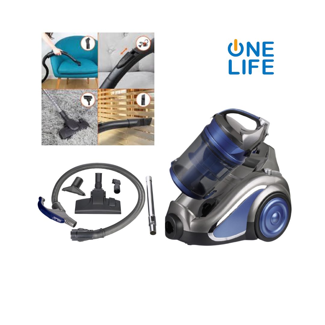 وان لايف مكنسة كهربائية  بدون كيس سيكلونيك 2200 وات -VC25BL-الأزرق